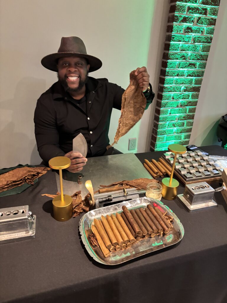 cigar rolling and unique vendors at venue 92 in woodstock