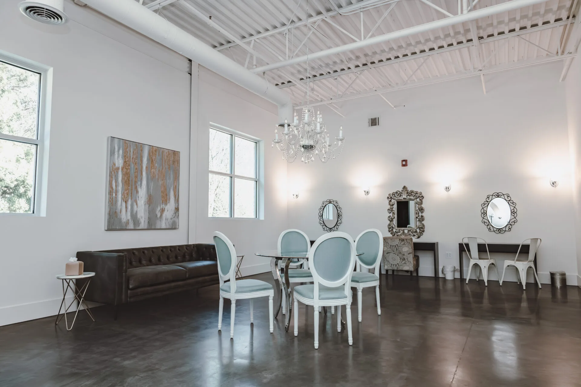 Natural-light bridal suite at The Studio at Venue 92 for lifestyle and portrait photography