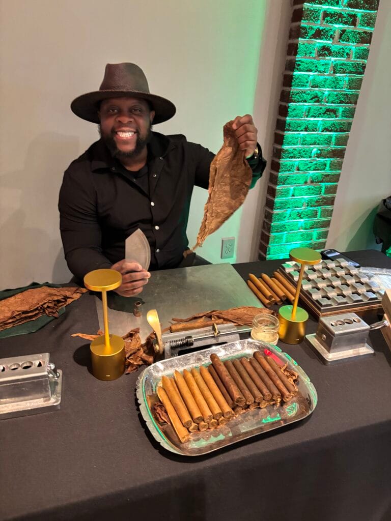 cigar rolling and unique vendors at venue 92 in woodstock